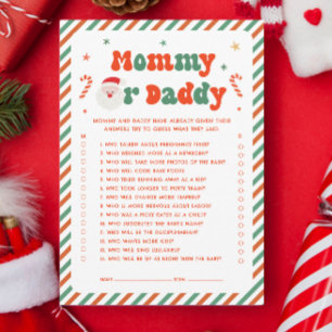 Christmas Baby Shower Guess Who Game Card