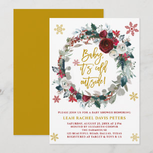 Christmas Baby Shower Invitation