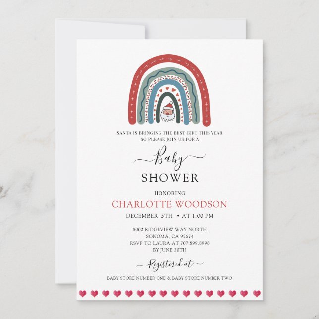 Christmas Baby Shower Invitation (Front)