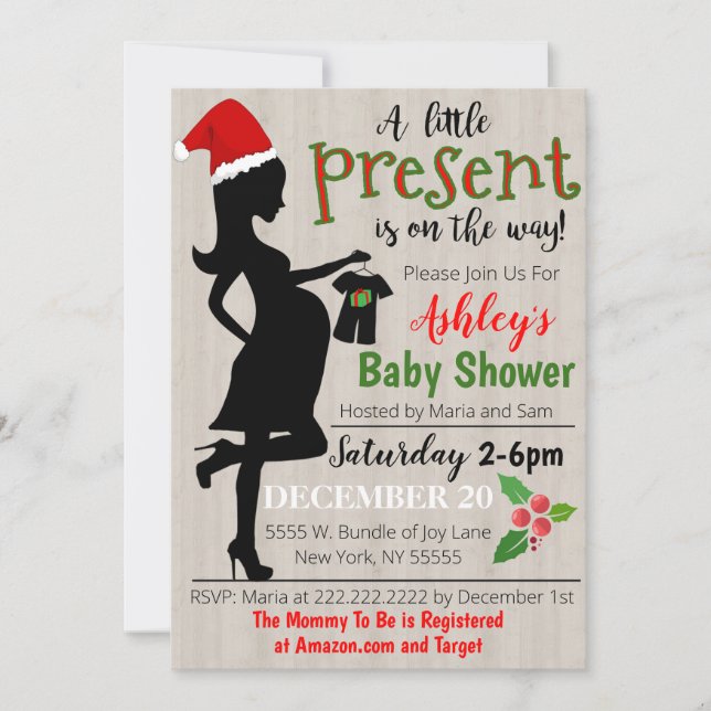 Christmas Baby Shower Invitation (Front)