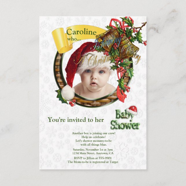 Christmas Baby Shower Invitation (Front)