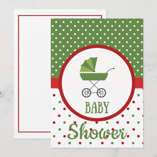 Christmas Baby Shower Invitation (Front/Back)