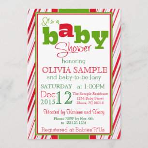 Christmas Baby Shower Invitation