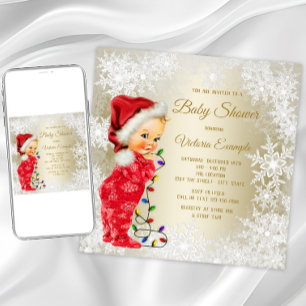 Christmas Baby Shower Invitations