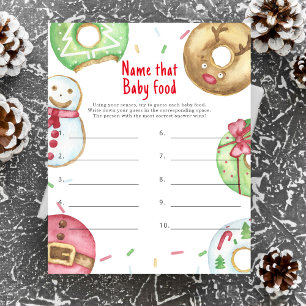 Christmas baby shower Name that baby food game