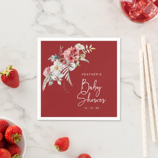 Christmas Baby Shower Napkin (Insitu)
