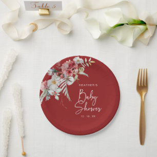 Christmas Baby Shower Paper Plate
