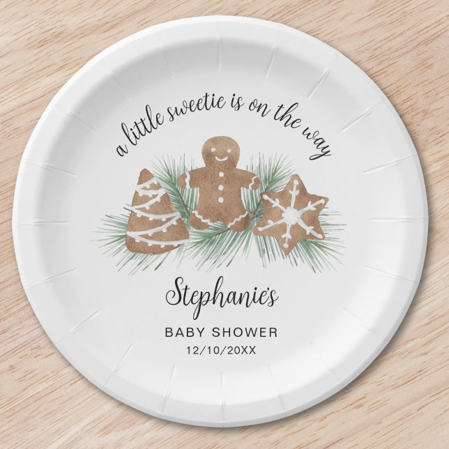 Christmas Baby Shower Paper Plate (Creator Uploaded)