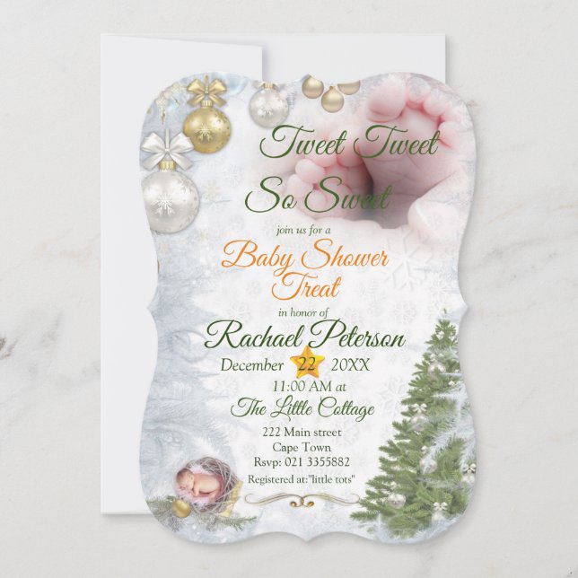 Christmas Baby Shower Party Invitation (Front)