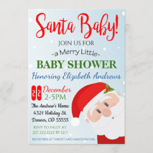 Christmas Baby Shower Party Invitation