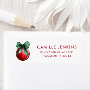 Christmas Baby Shower Return Address
