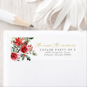 Christmas Baby Shower Return Address Label