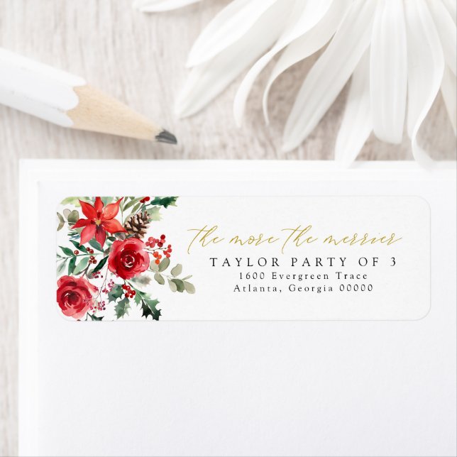 Christmas Baby Shower Return Address Label (Insitu)