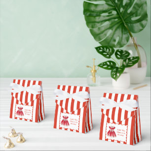 Christmas Baby Shower Santa Clothes Red & White Favour Box