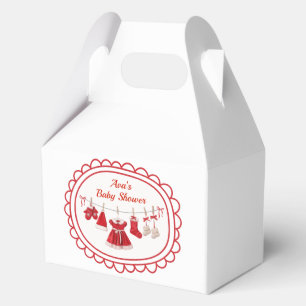 Christmas Baby Shower Santa Clothes Red & White Favour Box
