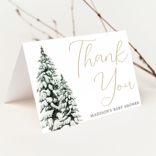 Christmas Baby Shower Thank You Card (Creator Uploaded)