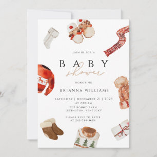 Christmas Baby Shower winter  Invitation