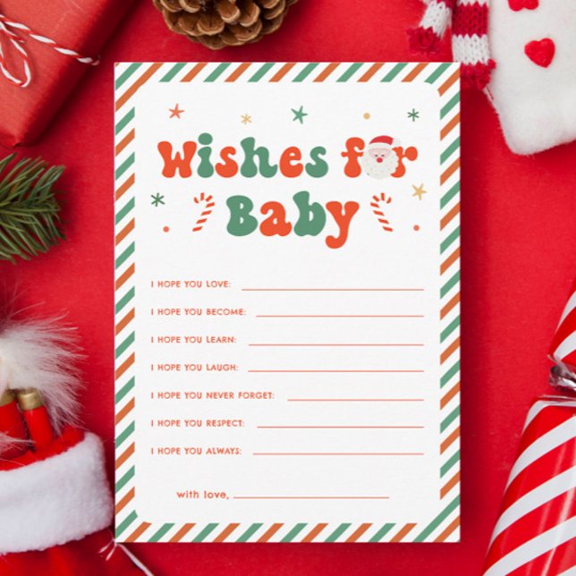 Christmas Baby Shower Wishes for Baby Card (Creator Uploaded)