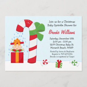 Christmas Baby Sprinkle Shower Invitation