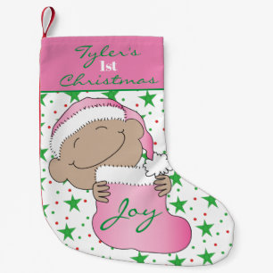 Christmas Baby Stocking/Pink Small Christmas Stocking