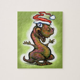 Christmas Baby T-Rex Jigsaw Puzzle