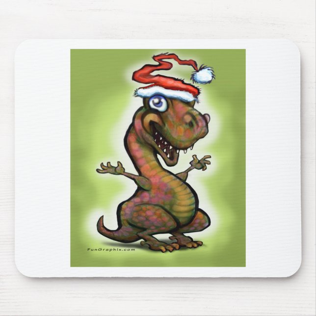 Christmas Baby T-Rex Mouse Mat (Front)