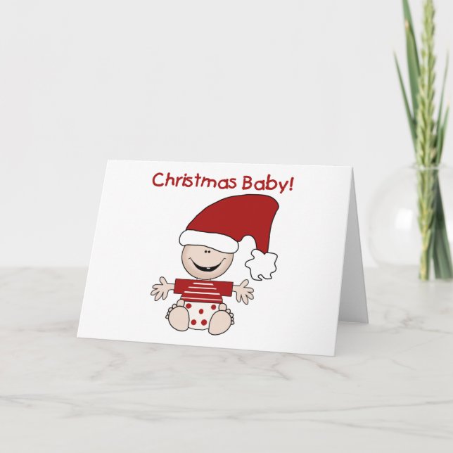 Christmas Baby T-shirts and Gifts Holiday Card (Front)