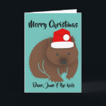 Christmas Baby Wombat Holiday Card<br><div class="desc">Baby wombat Christmas card.</div>