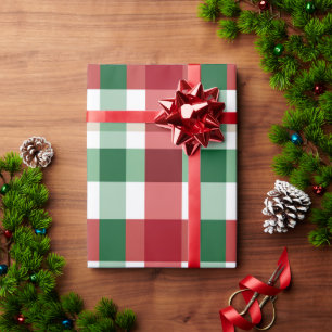 Christmas Background Check Pattern Wrapping Paper