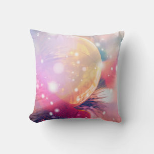 Christmas background with bokeh lightabstract, bac cushion