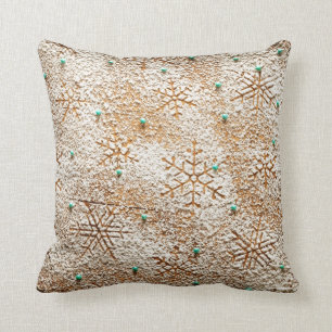 Christmas Background With Snowflakes For Winter Cushion