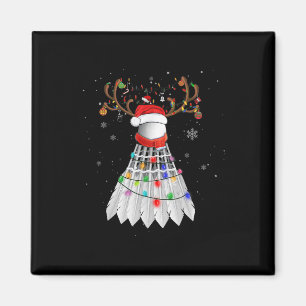 Christmas Badminton Ball Santa Hat Cute Xmas Pajam Magnet
