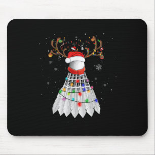 Christmas Badminton Ball Santa Hat Cute Xmas Pajam Mouse Mat
