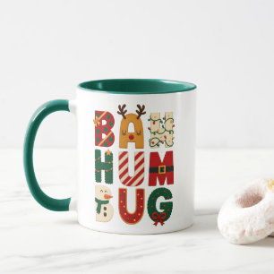 Christmas Bah Humbug Holiday Letters Festival Mug