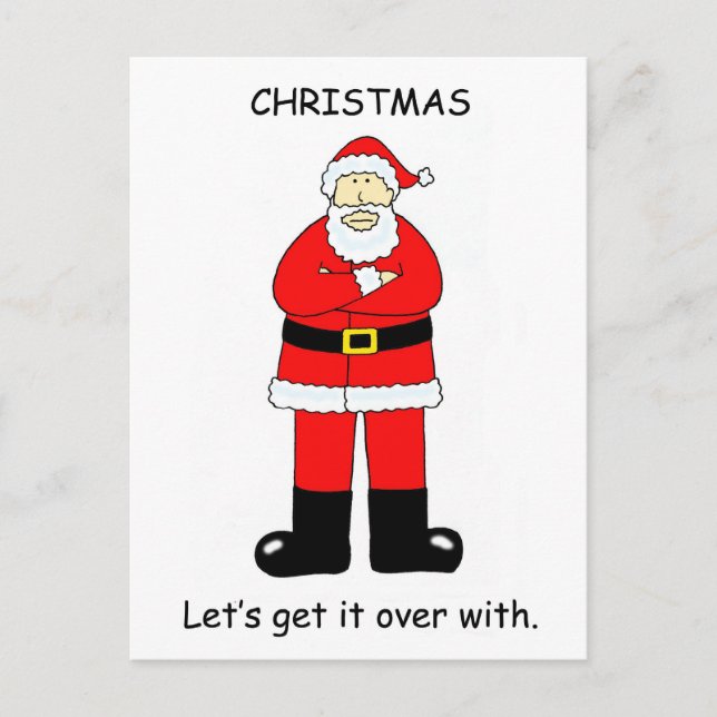 Christmas Bah Humbug Holiday Postcard (Front)