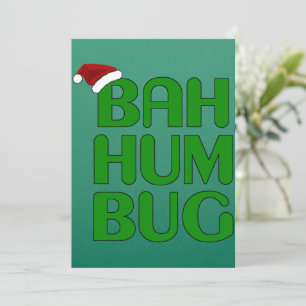 Christmas Bah Humbug Shirt Art-Xmas Humbug Santa Invitation