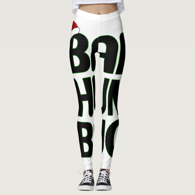 Christmas Bah Humbug Sweatshirt-Xmas Humbug Santa  Leggings (Front)