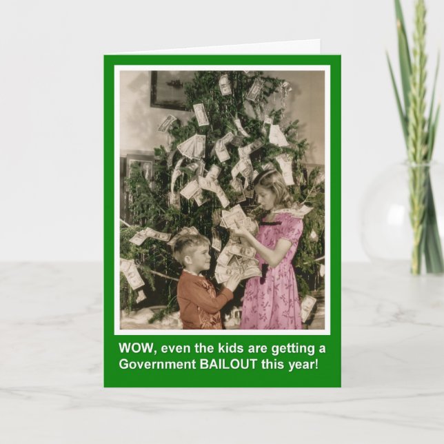 Christmas Bailout for Kids Holiday Card (Front)
