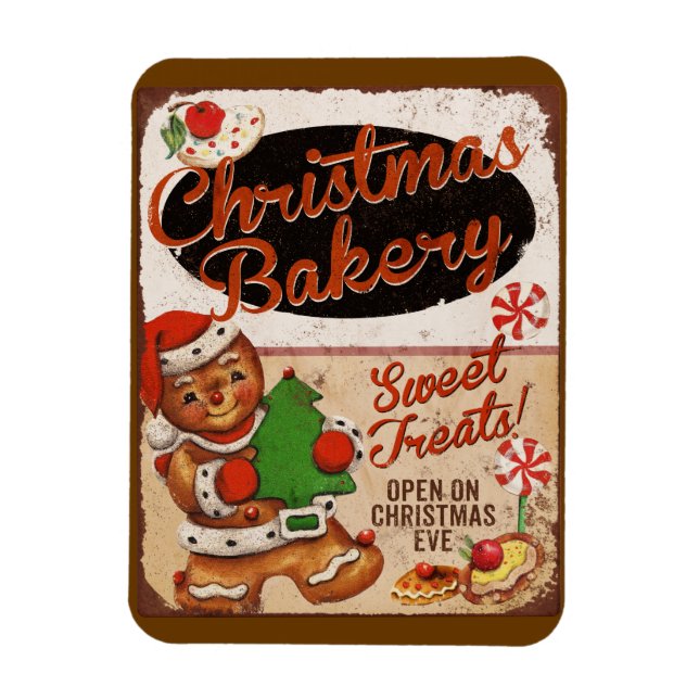 Christmas Bakery Gingerbread Kitchen Magnet (Vertical)