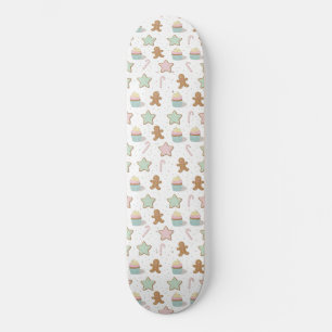 Christmas Bakery Treats Pattern Skateboard