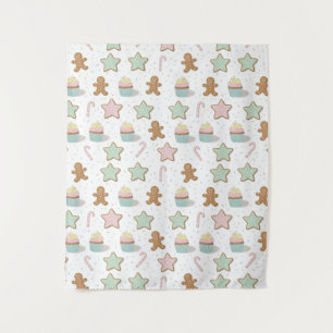 Christmas Bakery Treats Pattern Tapestry