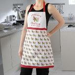 Christmas Baking Apron Gingerbread Man Cookie<br><div class="desc">This cute Christmas baking apron features a graphic of a gingerbread man cookie and frosted holiday cookies. This design features a cookie pattern and custom text to personalised with a name.</div>
