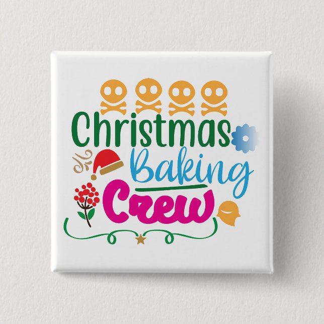 Christmas Baking Crew-81603 15 Cm Square Badge (Front)