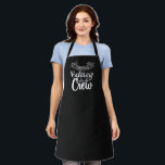 Christmas Baking Crew Chalkboard Style Apron<br><div class="desc">Black and white chalkboard style compliments this cute typography design. If you're a member of the holiday baking crew,  you will be needing this cute and functional apron!</div>