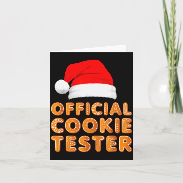 Christmas Baking Crew Cookie Tester Xmas Pajamas  Card (Front)