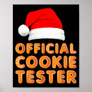 Christmas Baking Crew Cookie Tester Xmas Pajamas Poster