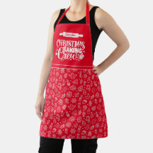 Christmas Baking Crew Cookies Red Holiday Pattern