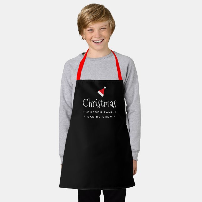 Christmas Baking Crew Custom Family Personalised Apron (Worn)