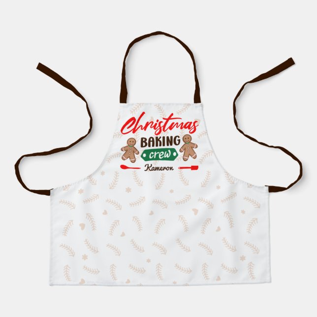 Christmas Baking Crew, Matching Family Apron (Front)
