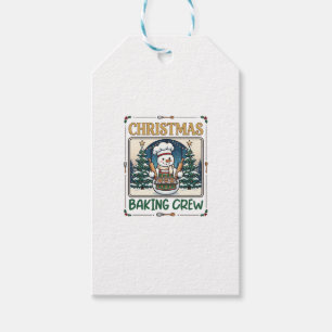 Christmas Baking Crew Snowman Chef Gingerbread Coo Gift Tags
